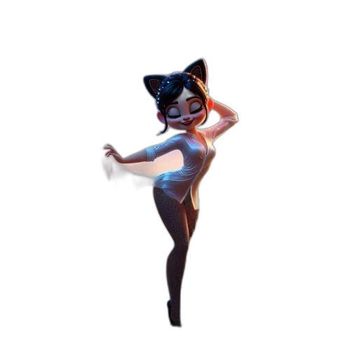 staff, creature, animal, dress, concept art, 3d render, pixel art, anime transparent PNG cut-out