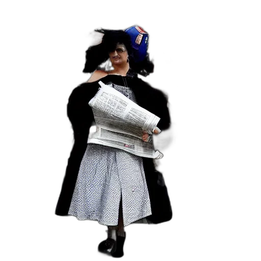 dress, hat, umbrella, 3d render transparent PNG cut-out