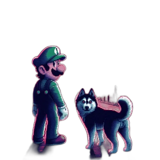 animal, creature, staff, mask, pixel art, concept art, 3d render, watercolor transparent PNG cut-out