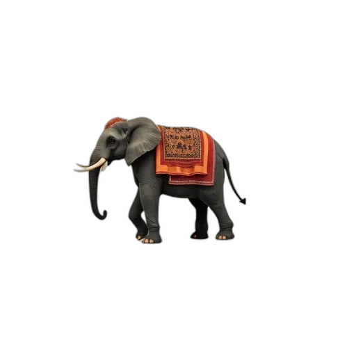 animal, furniture, 3d render, concept art, pattern, elephants, colorful, patterned transparent PNG cut-out