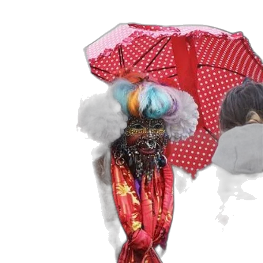 umbrella, jacket, mask, hat, 3d render, concept art, rain, snow transparent PNG cut-out