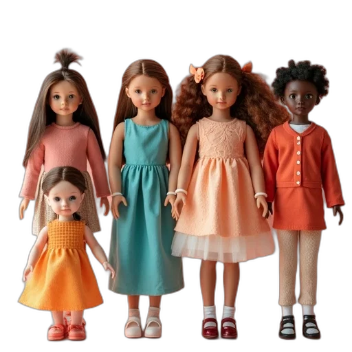 dress, 3d render, earth tones, dark, melissa, toys, collection, includes transparent PNG cut-out