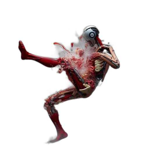 creature, robot, animal, mask, concept art, 3d render, pixel art, comic book art transparent PNG cut-out