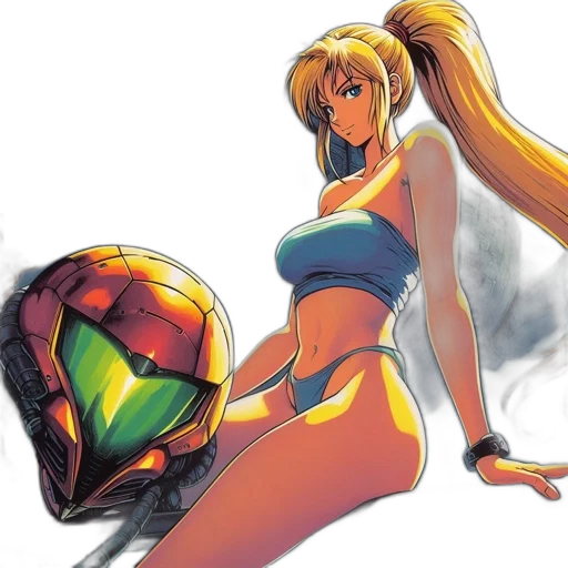 robot, dress, concept art, anime, vaporwave, pixel art, animated, female transparent PNG cut-out