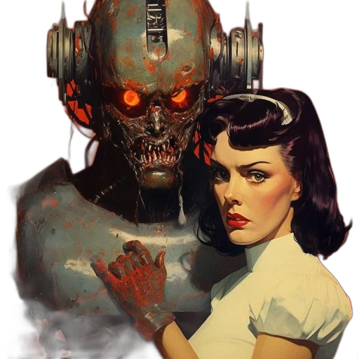 robot, face, mask, concept art, comic book art, cyberpunk, fantasy art, outer space transparent PNG cut-out