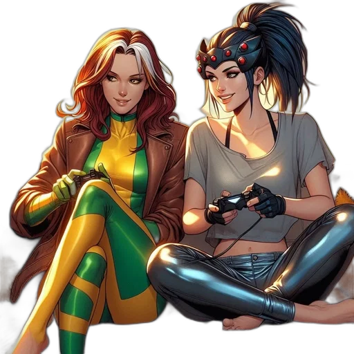 comic book art, concept art, fantasy art, pixel art, fire, neon lights, green, golden transparent PNG cut-out