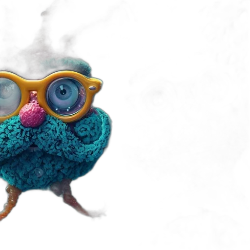 mask, creature, animal, staff, 3d render, concept art, photorealistic, two transparent PNG cut-out