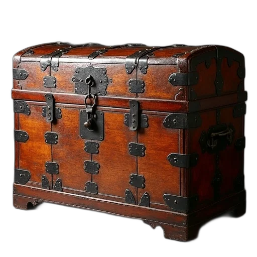 furniture, 3d render, photorealistic, 18th, century, chinese, wood, trunk transparent PNG cut-out