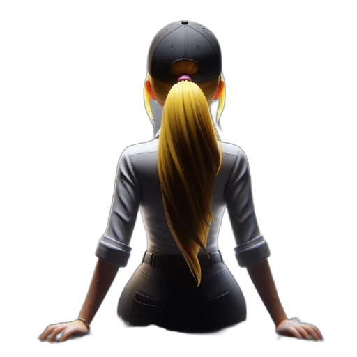 staff, hat, hair, face, concept art, anime, pixel art, photorealistic transparent PNG cut-out
