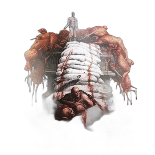 face, creature, mask, weapon, concept art, pixel art, 3d render, fantasy art transparent PNG cut-out