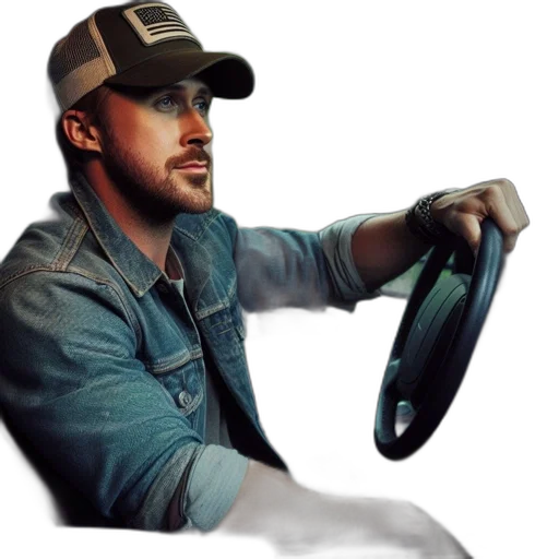 car, hat, jacket, weapon, photorealistic, concept art, watercolor, oil painting transparent PNG cut-out