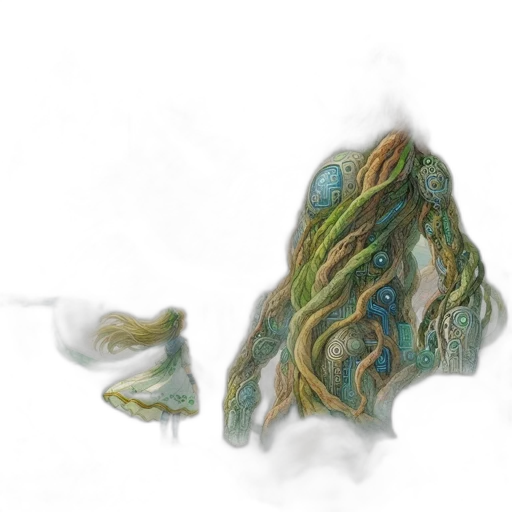 dragon, mask, hair, crown, concept art, fantasy art, watercolor, photorealistic transparent PNG cut-out