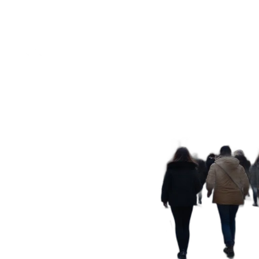 jacket, 3d render, concept art, tesco, curry, world, shoppers, walking transparent PNG cut-out