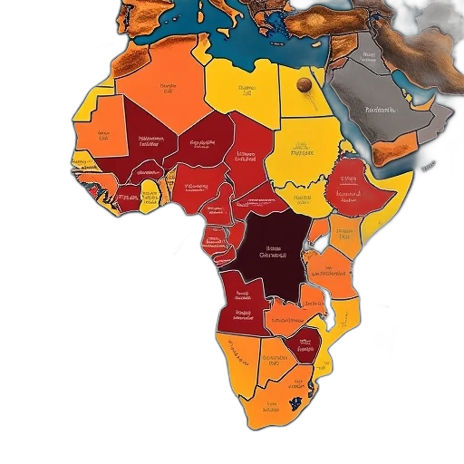red, internet, map, shows transparent PNG cut-out
