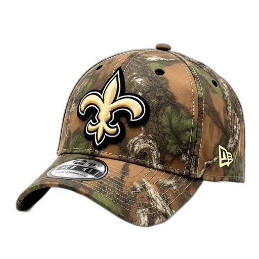 hat, new, orleans, saints, realtree, camo, structured, 39th transparent PNG cut-out