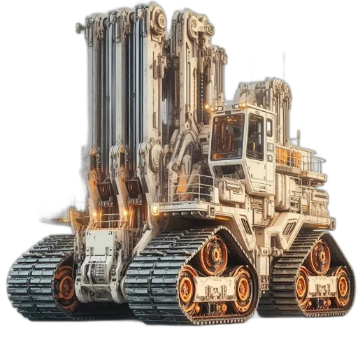 robot, weapon, 3d render, concept art, fantasy art, futuristic, multi-level, vehicle transparent PNG cut-out