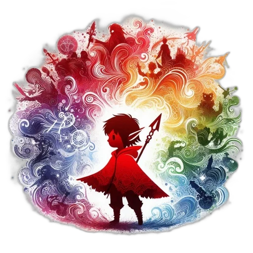 staff, mask, dress, concept art, fantasy art, pixel art, watercolor, fire transparent PNG cut-out