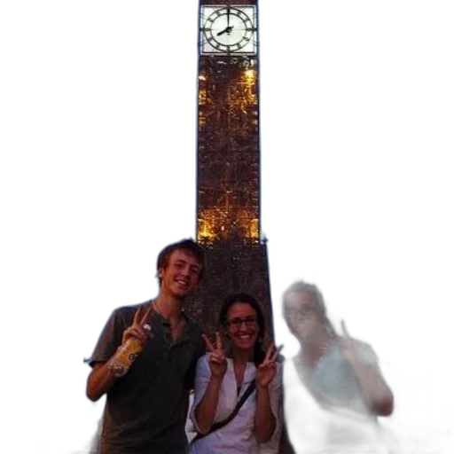staff, sword, bottle, building, three, people, pose, front transparent PNG cut-out