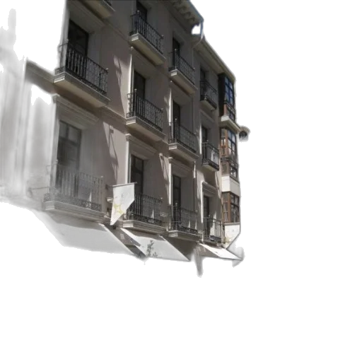 building, umbrella, furniture, 3d render, photorealistic, concept art, city street, outer space transparent PNG cut-out