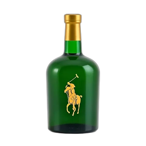 bottle, dragon, animal, 3d render, photorealistic, green, gold, cap transparent PNG cut-out