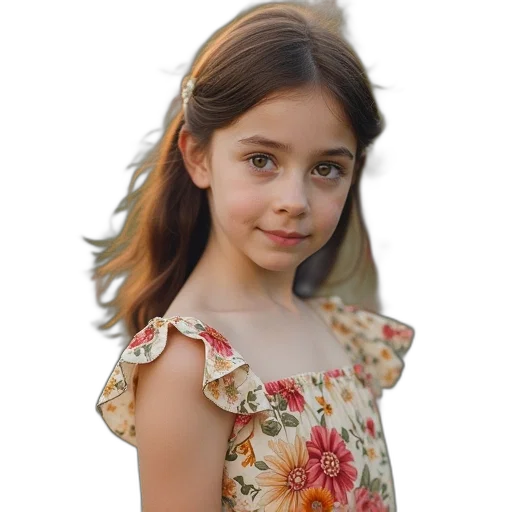 dress, face, flower, jewelry transparent PNG cut-out