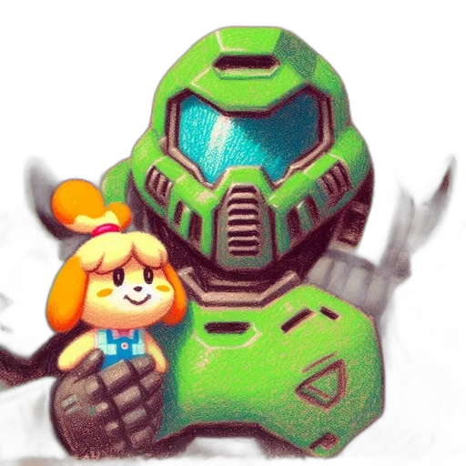 robot, weapon, mask, animal, concept art, 3d render, pixel art, watercolor transparent PNG cut-out