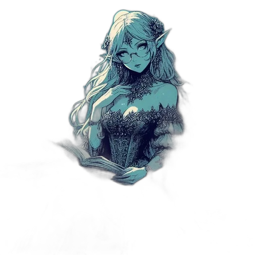 dress, crown, staff, dragon, watercolor, fantasy art, concept art, pixel art transparent PNG cut-out