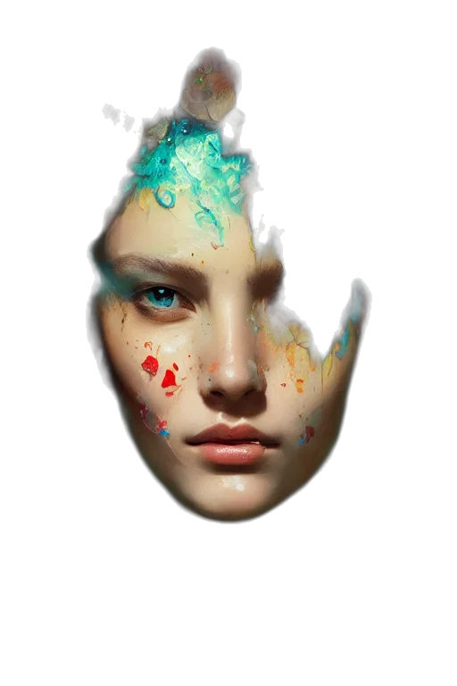 face, mask, crown, jewelry transparent PNG cut-out