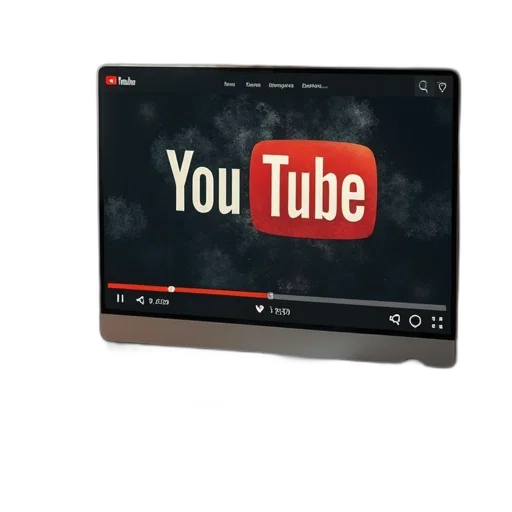 3d render, concept art, video, displayed, youtube, page, old, website transparent PNG cut-out
