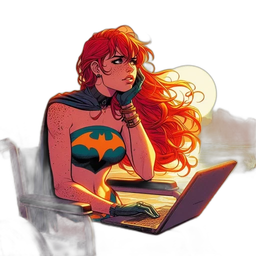 comic book art, concept art, fantasy art, pixel art, neon lights, fire, colorful, neon transparent PNG cut-out