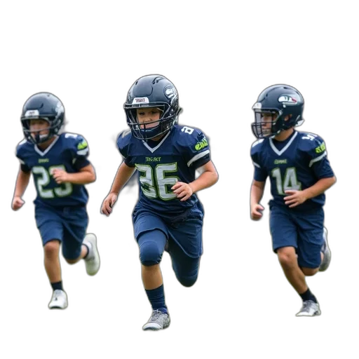 group, young, children, playing, game, flag, football, field transparent PNG cut-out