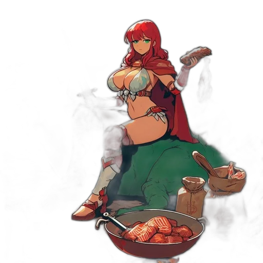 food, dress, weapon, concept art, fantasy art, pixel art, watercolor, fire transparent PNG cut-out