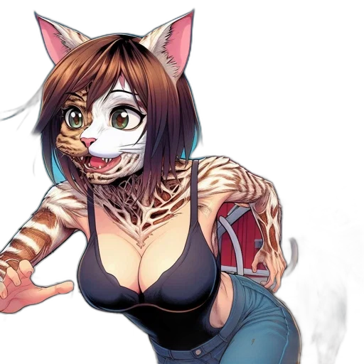 animal, creature, anime, concept art, fantasy art, cartoon, illustration, displays transparent PNG cut-out