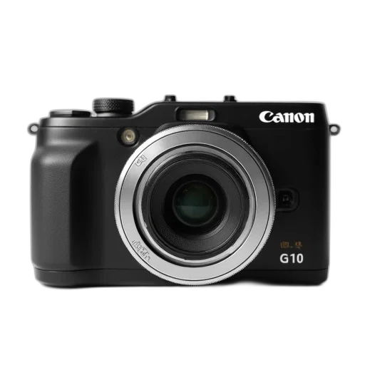 weapon, photorealistic, black, canon, camera, brand, name, logo transparent PNG cut-out