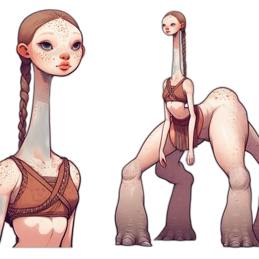 creature, hair, animal, robot, concept art, fantasy art, cyberpunk, 3d render transparent PNG cut-out