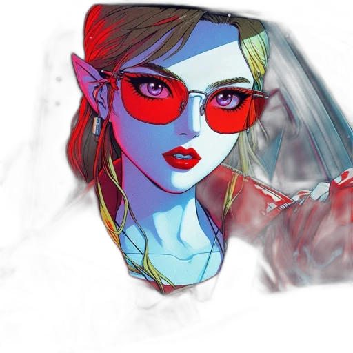 mask, face, fantasy art, concept art, comic book art, pixel art, red, blue transparent PNG cut-out