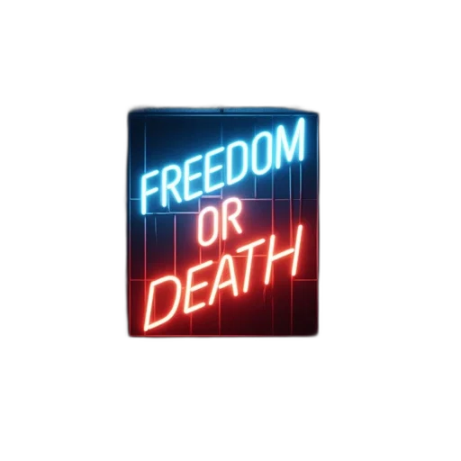 weapon, vaporwave, cyberpunk, neon lights, illuminated, neon, sign, saying transparent PNG cut-out