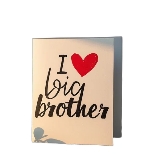 love, big, brother, card transparent PNG cut-out