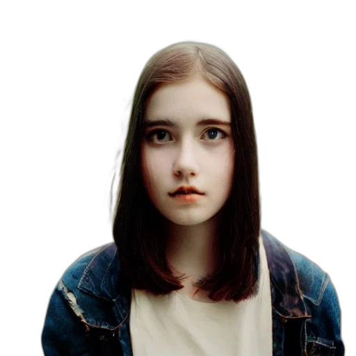 face, jacket, hair, robot transparent PNG cut-out