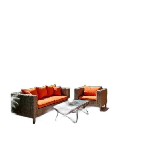 furniture, 3d render, photorealistic, concept art, earth tones, monochrome, dark, sunny transparent PNG cut-out