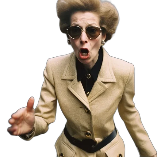 jacket, woman, 1980s-style, outfit, open, mouth, seemingly, running transparent PNG cut-out