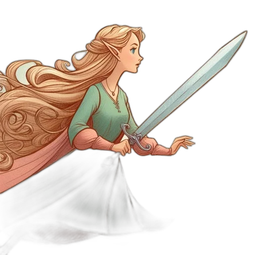 sword, staff, fantasy art, concept art, pixel art, comic book art, pastel, green transparent PNG cut-out