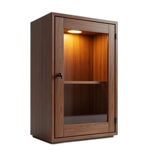 furniture, dress, face, 3d render, wooden, cabinet, glass, door transparent PNG cut-out