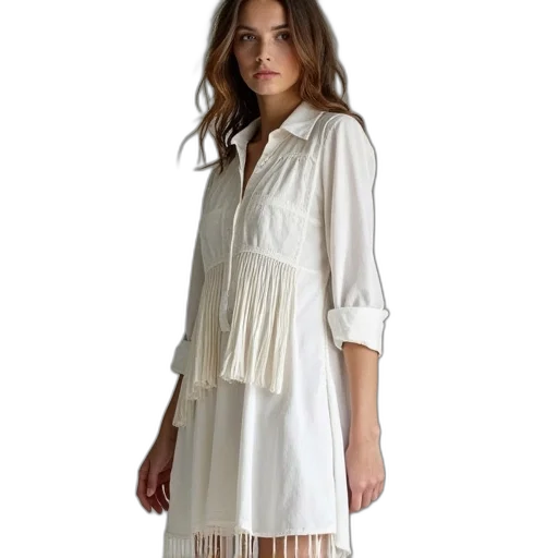 dress, monochrome, row, fringed transparent PNG cut-out