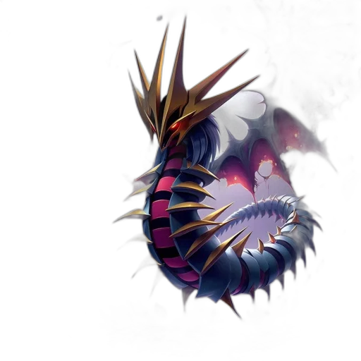 dragon, mask, creature, crown, concept art, fantasy art, 3d render, pixel art transparent PNG cut-out