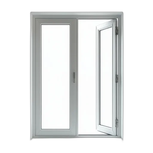 3d render, photorealistic, sliding, window, door, open, showing, side transparent PNG cut-out