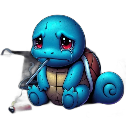 staff, concept art, pixel art, fantasy art, watercolor, blue, anthropomorphic, crying transparent PNG cut-out