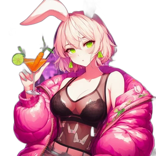 food, jacket, staff, weapon, pixel art, cyberpunk, anime, concept art transparent PNG cut-out