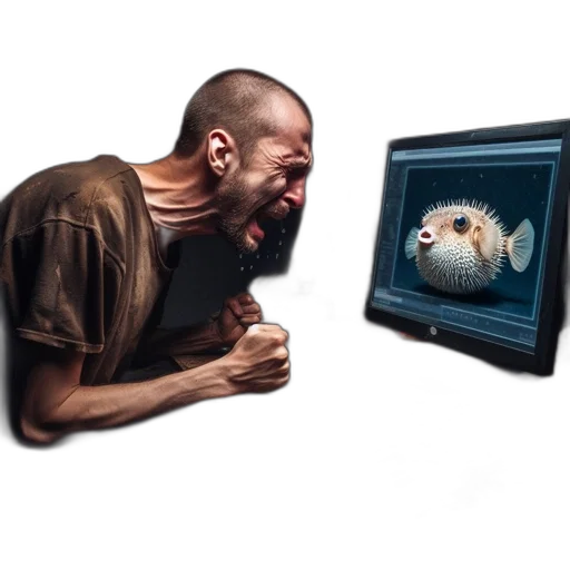 creature, animal, face, weapon, photorealistic, concept art, 3d render, pixel art transparent PNG cut-out
