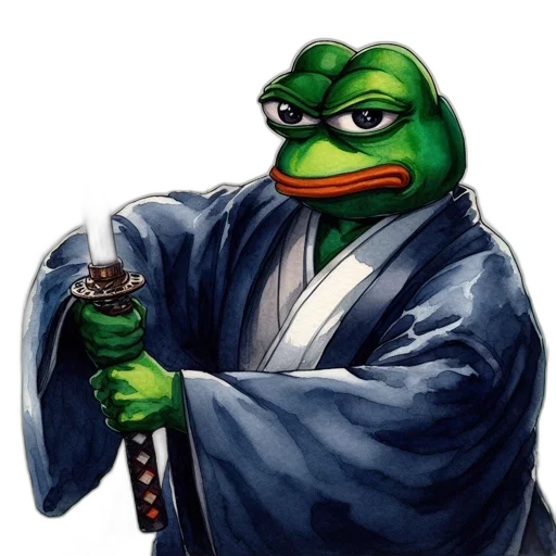 staff, weapon, sword, face, photorealistic, anime, frog, character transparent PNG cut-out